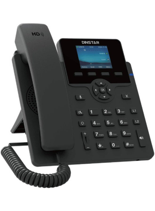 DINSTAR هاتف IP Dinstar C62UP، هاتف مكتب SIP عالي الدقة، شاشة TFT LCD ملونة بحجم 2.4 بوصة، دعم PoE، LAN مزدوج بسرعة جيجابت، مفاتيح وظائف قابلة للبرمجة - Image 1